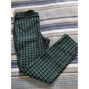1901 Stretch Ankle Skinny Pants In Navy-Green Check Plaid Womens Size 4